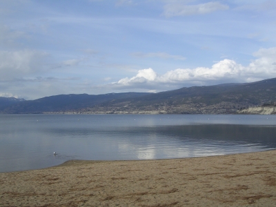 Beach at Penticton on Okanagan Lake
